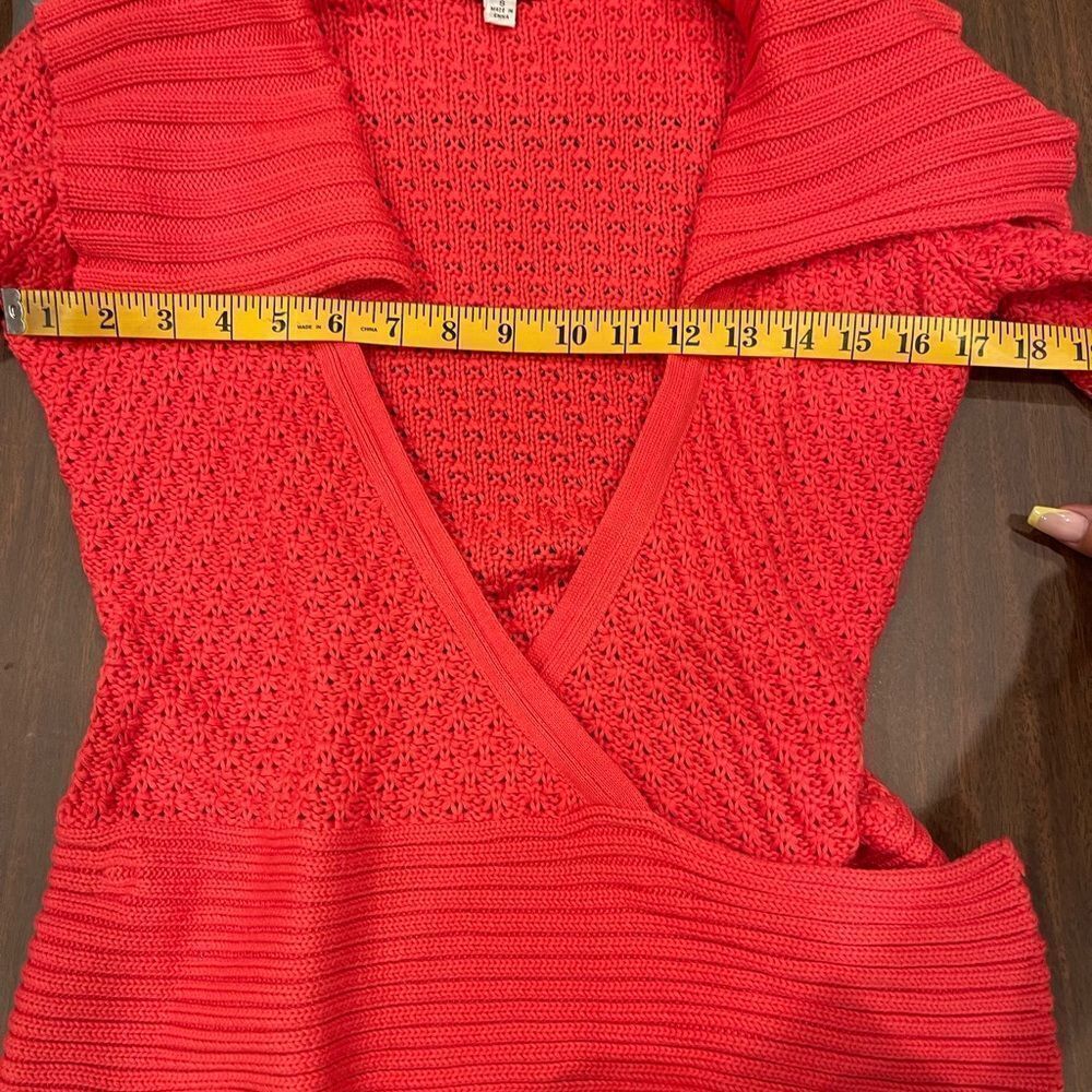 Cache Side Bucket Open Wrap Knit Cardigan.Size S - Picture 15 of 16